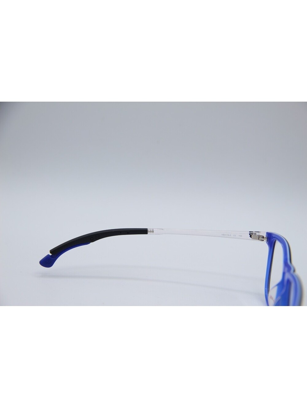 New Balance Nb 4116-2 Blue Clear Black Authentic Eyeglasses 55-18-150 - Picture 3 of 4